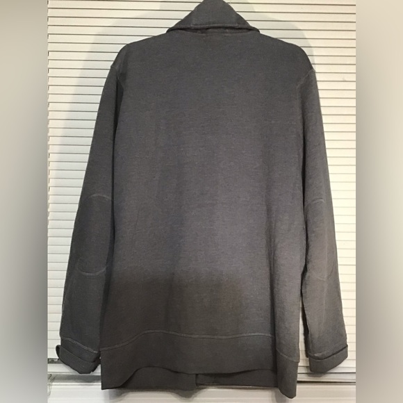 Bellissimo Shawl Collar Button Cardigan Shacket Reinforced Elbows/60% cotton - Picture 5 of 6